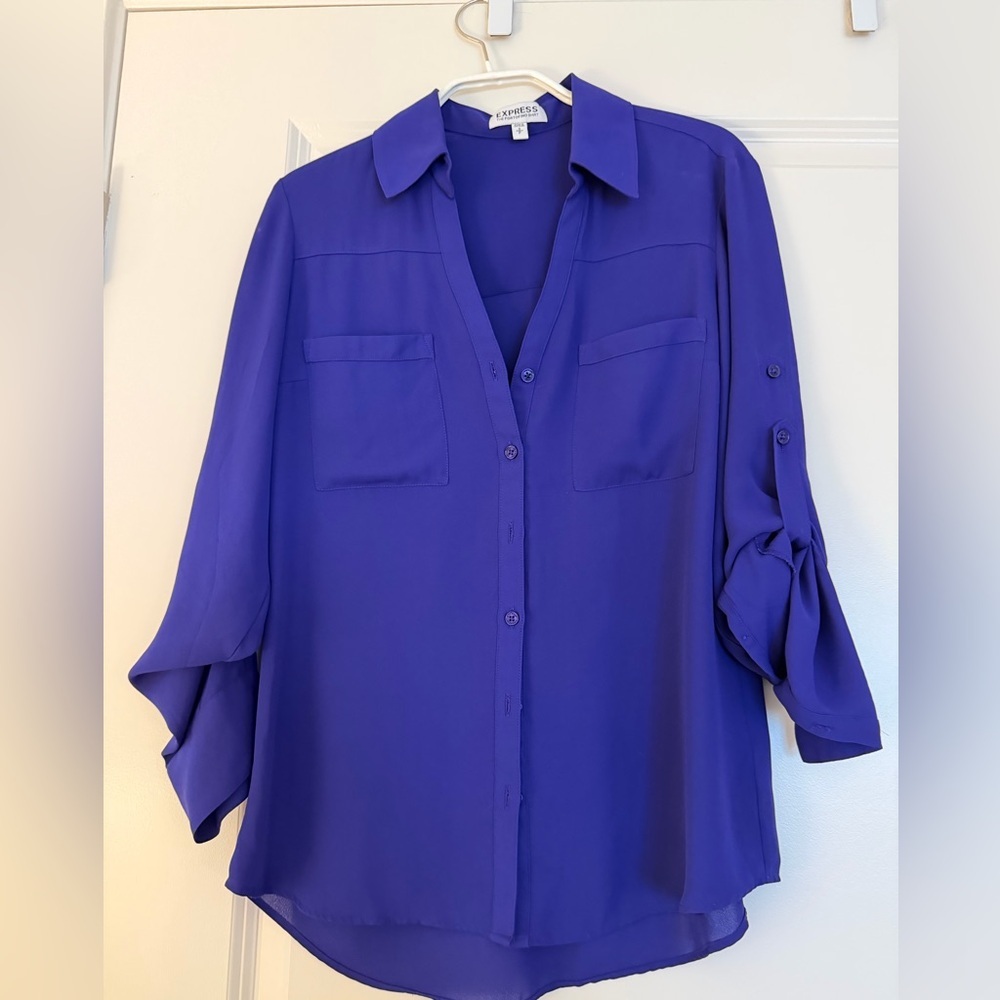 Express Purple Portofino Button-Down Shirt